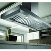 Elica EVI642SS Range Hood, Chimney, Island, 42 inch Exterior Width, 600 CFM, Outside / Ducting, LED