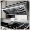 Elica ETT148SS Range Hood, Canopy, Under-Cabinet, 48 inch Exterior Width, 1200 CFM, Halogen, Dishwasher Safe Filters