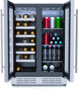 Elica EBF52SS1 24 Inch Freestanding/Built-In Dual Zone Beverage Center with 4.8 Cu. Ft. Capacity