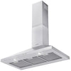 Elica EVL436S3 volterra 36 Inch Wall Mount Range Hood with 4-Speed/400 CFM Blower, Backlight Color Touch Controls