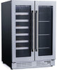 Elica EBF52SS1 24 Inch Freestanding/Built-In Dual Zone Beverage Center with 4.8 Cu. Ft. Capacity