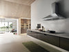 Elica EVL436S2 36 Inch Wall Mount Chimney Hood with 3 Fan Speeds, 400 CFM Internal Blower, Backlit Push Controls